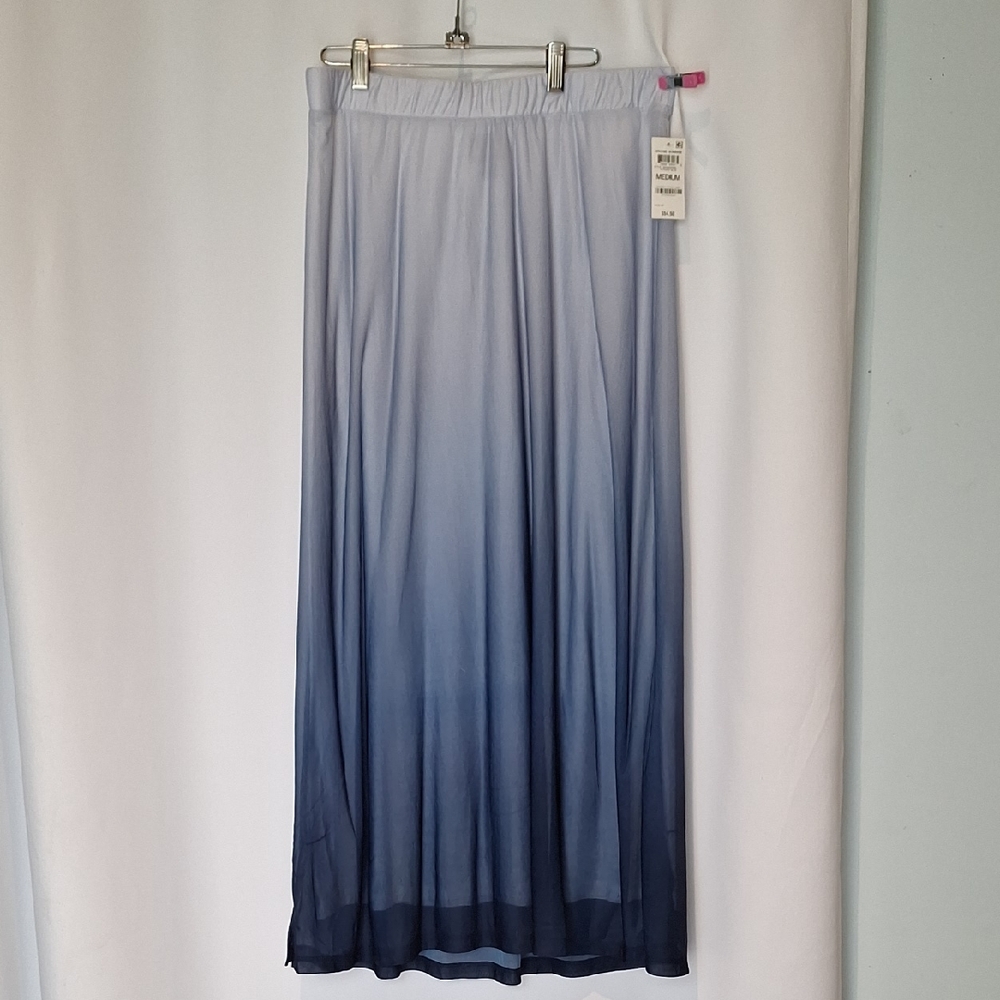 JM Collectìon Orchid Sunrise Ombre Pull On Maxi Skirt Size M